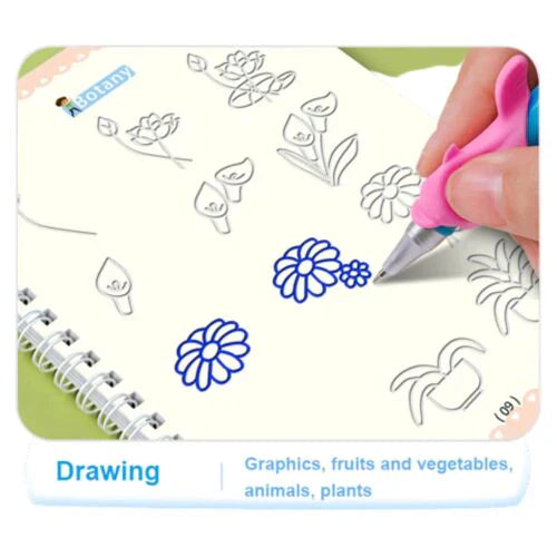 ✨Handwriting Practice Copybook📚, (4 Book + 1 Pen+ 10 Refill +1 Grip)✍